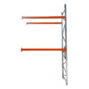 Pallet racking extension bay 5000mm high x 2700mm wide x 1100mm deep. 2 x Beam levels 2400kg UDL per beam level