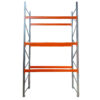 Pallet racking starter bay 4000mm high x 2700mm wide x 1100mm deep. 3 x Beam levels 2400kg UDL per beam level
