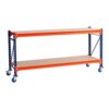 Workbench 900mm high x 2000mm long x 600mm deep on castors