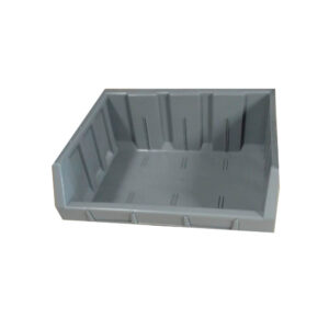 Alternative view of Stackable Storage Warehouse Bin Grey (164x406x345mm) 8 units/box